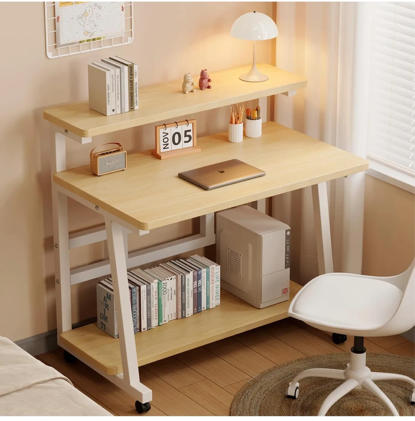 Computer Desk with Shelves - 31.5" x 19.7" thumbnail