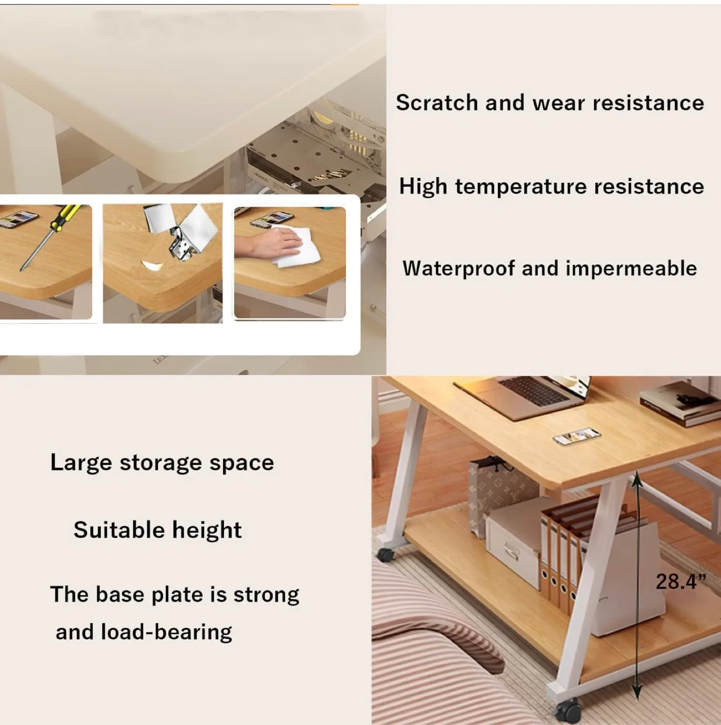 Computer Desk with Shelves - 31.5" x 19.7" image indicator(8)