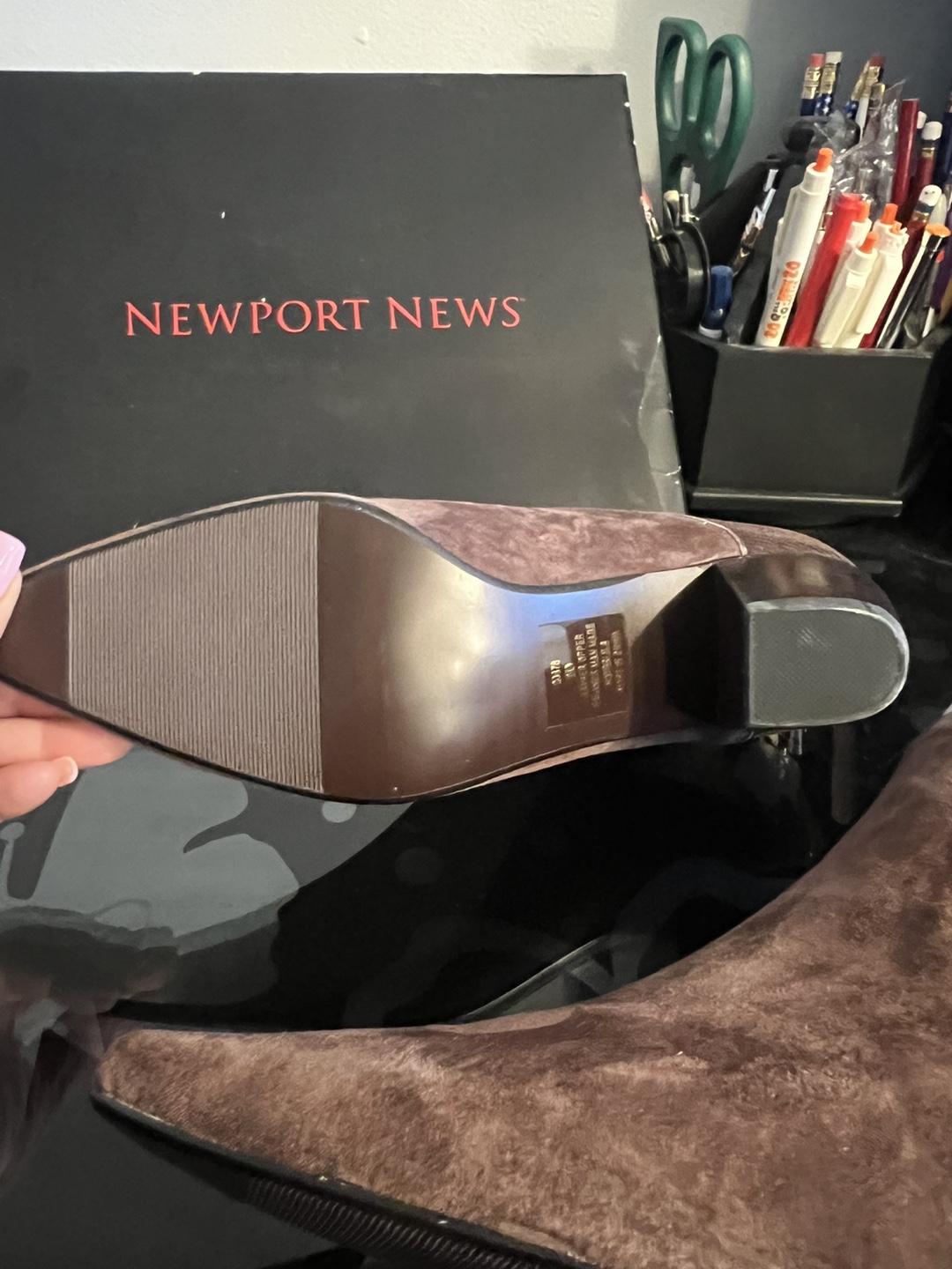 Newport News Brown Suede Ankle Boots - Size 10 - photo 4