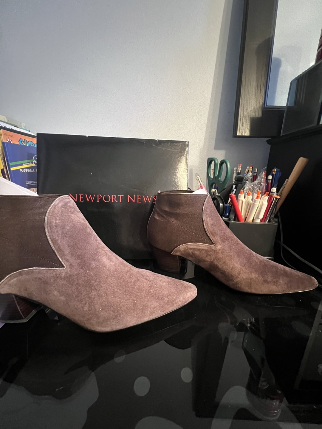 Newport News Brown Suede Ankle Boots - Size 10 - photo 2
