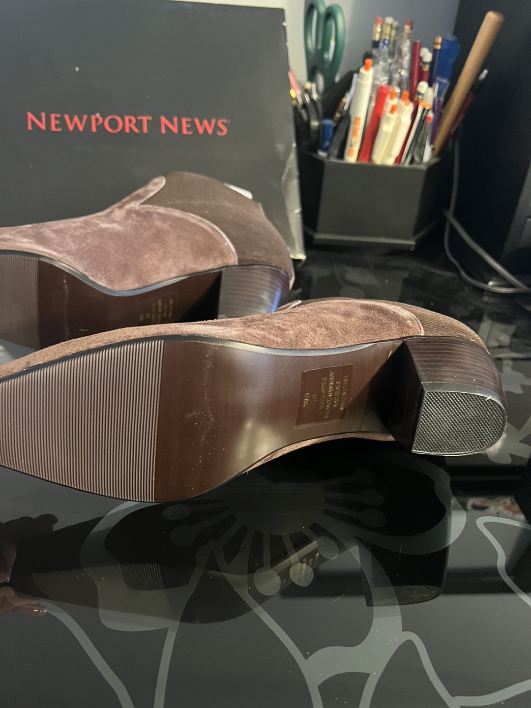 Newport News Brown Suede Ankle Boots - Size 10 - photo 3