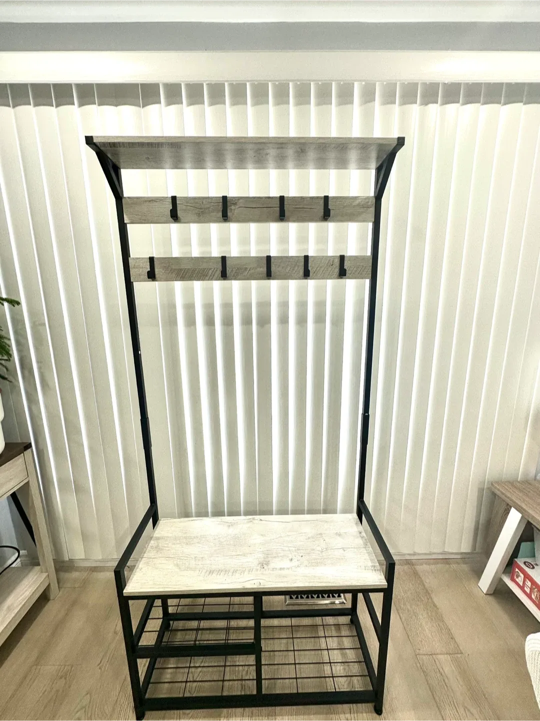 Hall Tree with Bench & Shoe Storage image indicator(2)