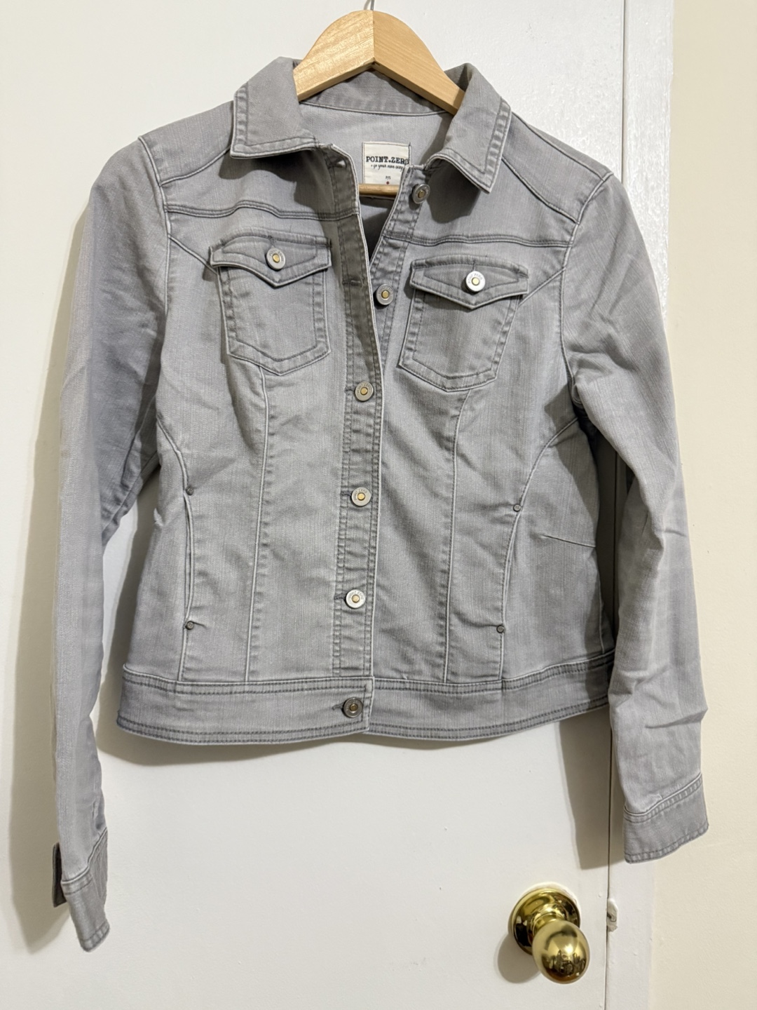 Point Zero Gray Denim Jacket - Size S