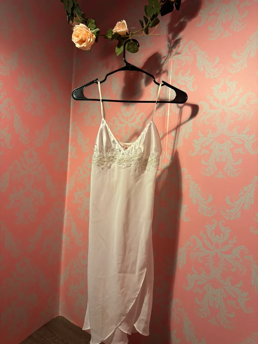 La Vie en Rose White Slip Dress - Size S thumbnail