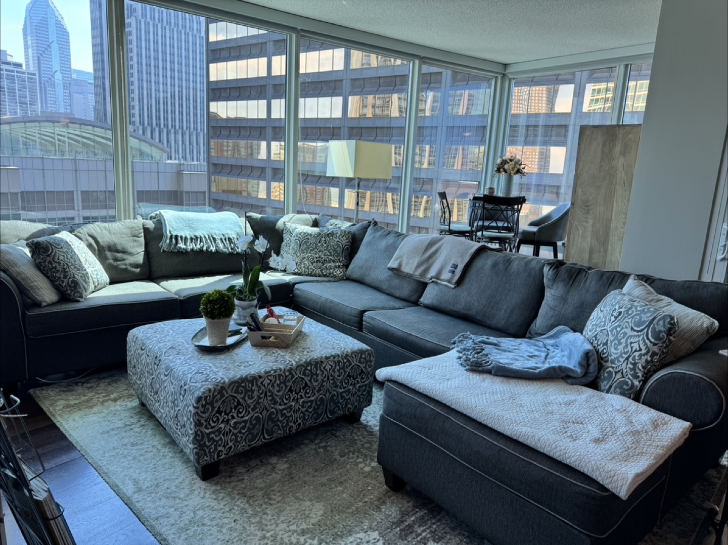 Sectional Sofa with Ottoman - Great Condition!