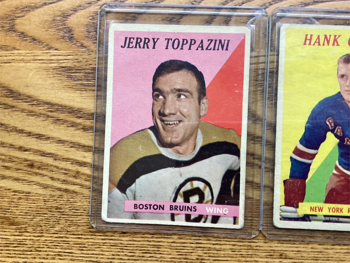 1958-59 TOPPS JERRY TOPPAZZINI #45 & HANK CIESLA #49 NHL Cards - photo 2