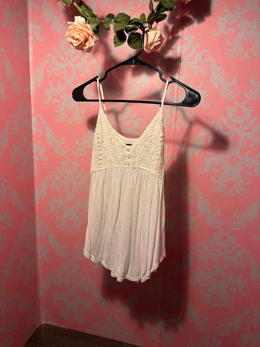 American Eagle Outfitters White Tank Top - L thumbnail