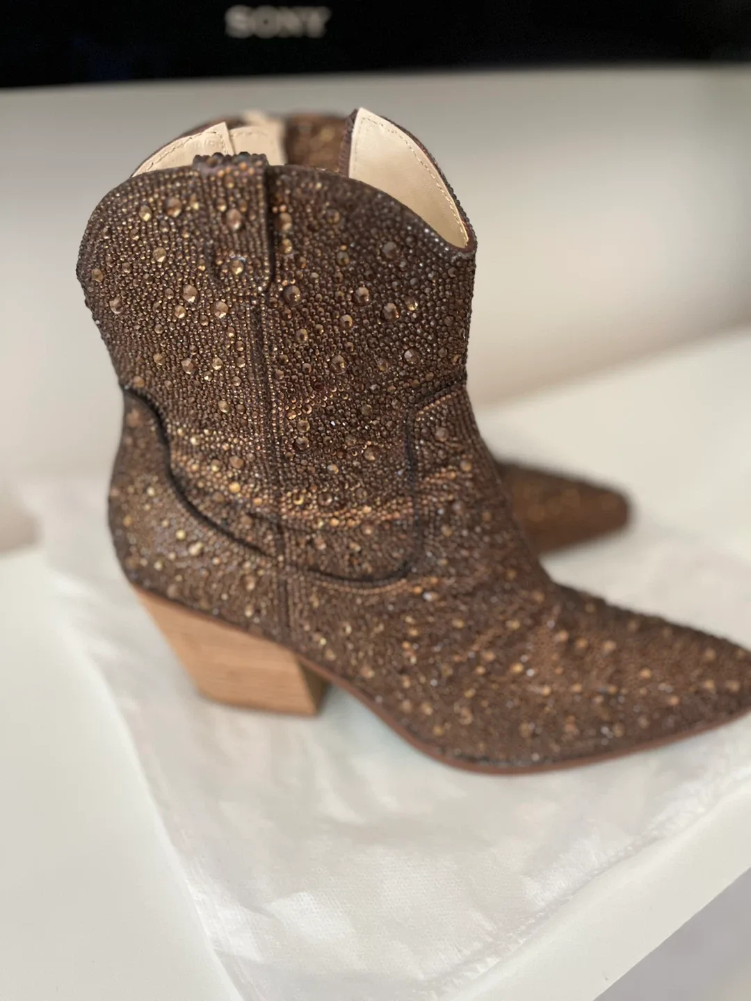Rhinestone Cowboy Boots - Size 9 thumbnail