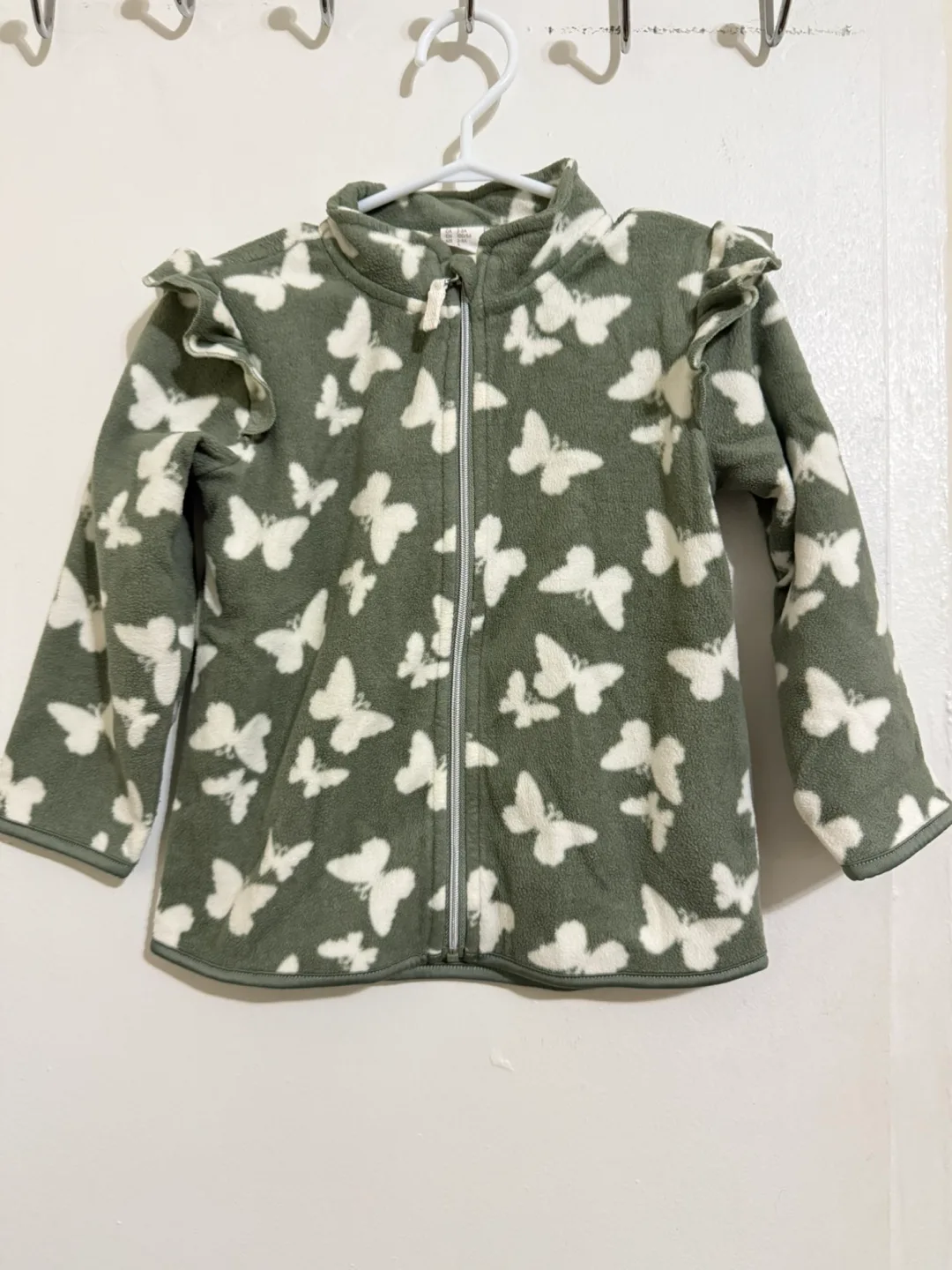 H&M Kids Green Butterfly Fleece Jacket thumbnail