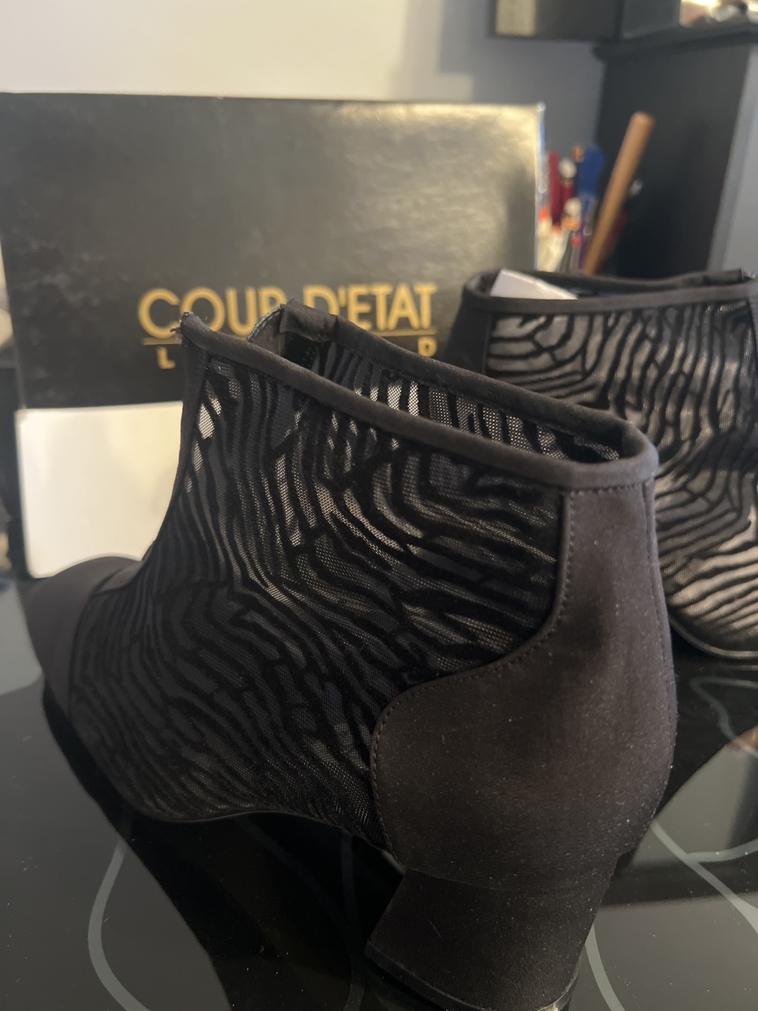 Coup D'Etat Black Ankle Boots Brand New size 10w - photo 4