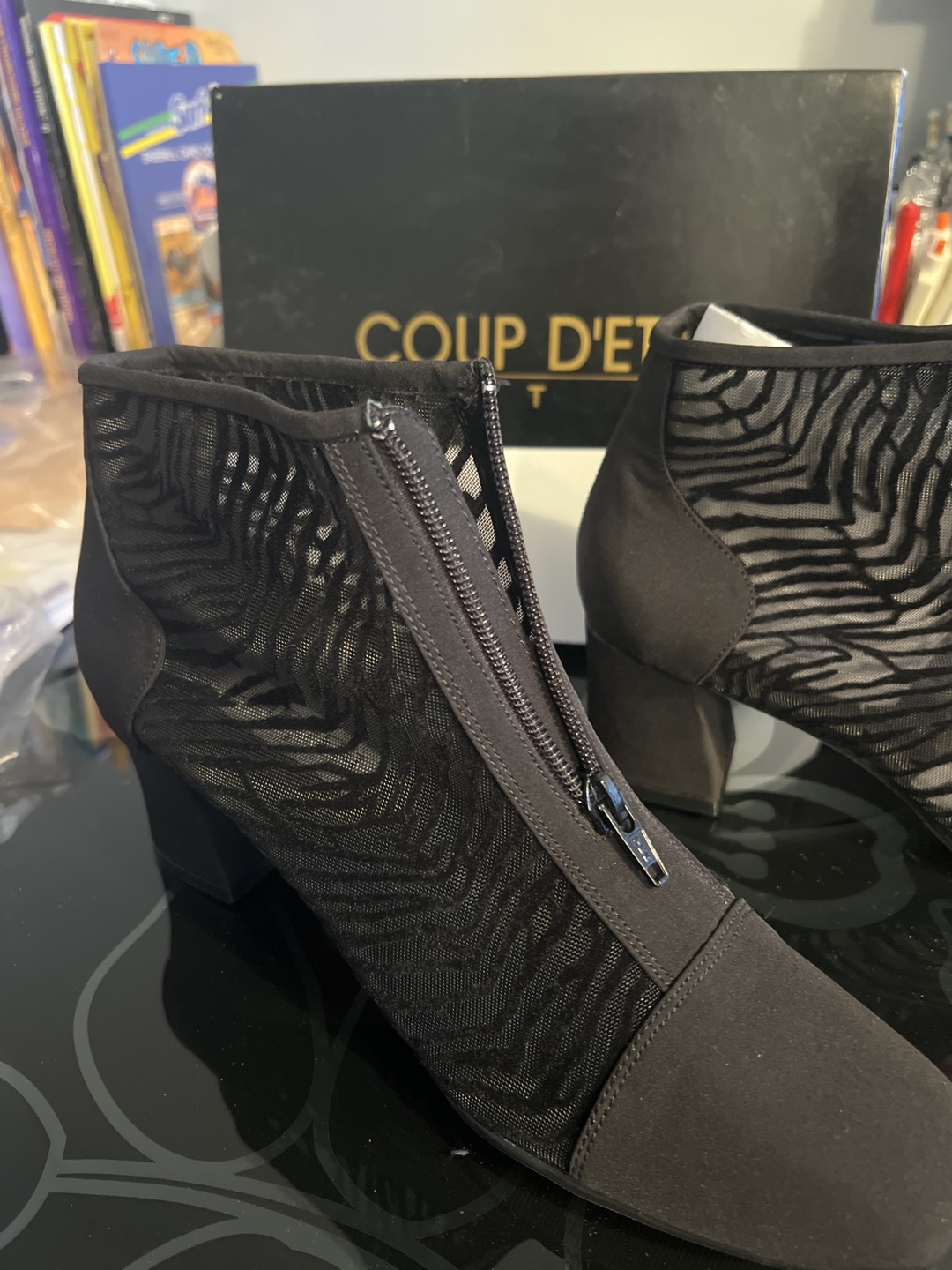 Coup D'Etat Black Ankle Boots Brand New size 10w - photo 5