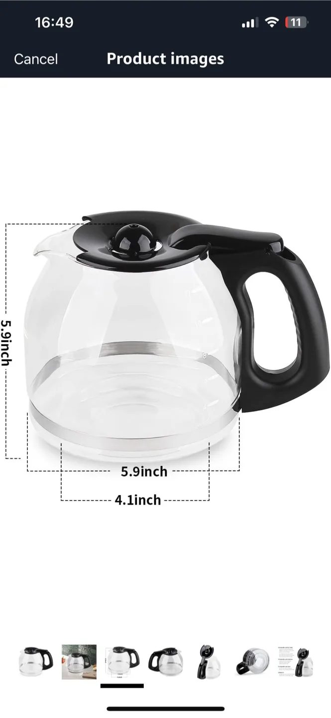 Anbige 12-Cup Glass Carafe image indicator(3)