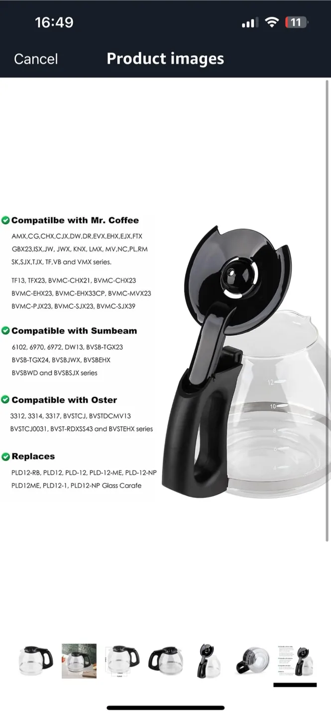Anbige 12-Cup Glass Carafe image indicator(7)
