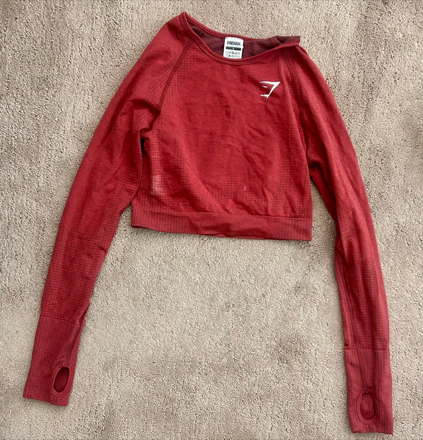 Gymshark burnt-orange  Long Sleeve Top thumbnail