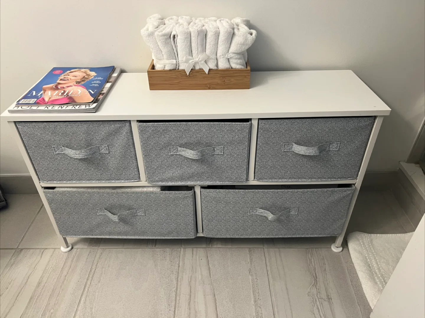 5-Drawer Storage Dresser - White/Grey image indicator(5)