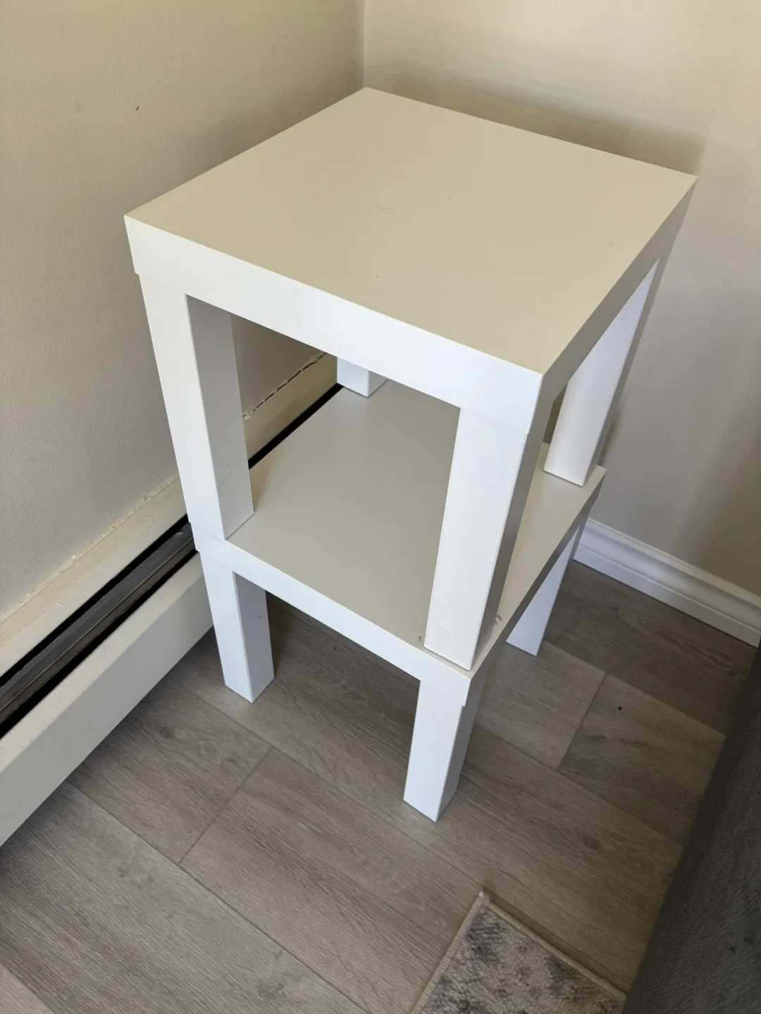 Set of 2 IKEA White Side Tables – Used, Fairly Good Condition image indicator(2)