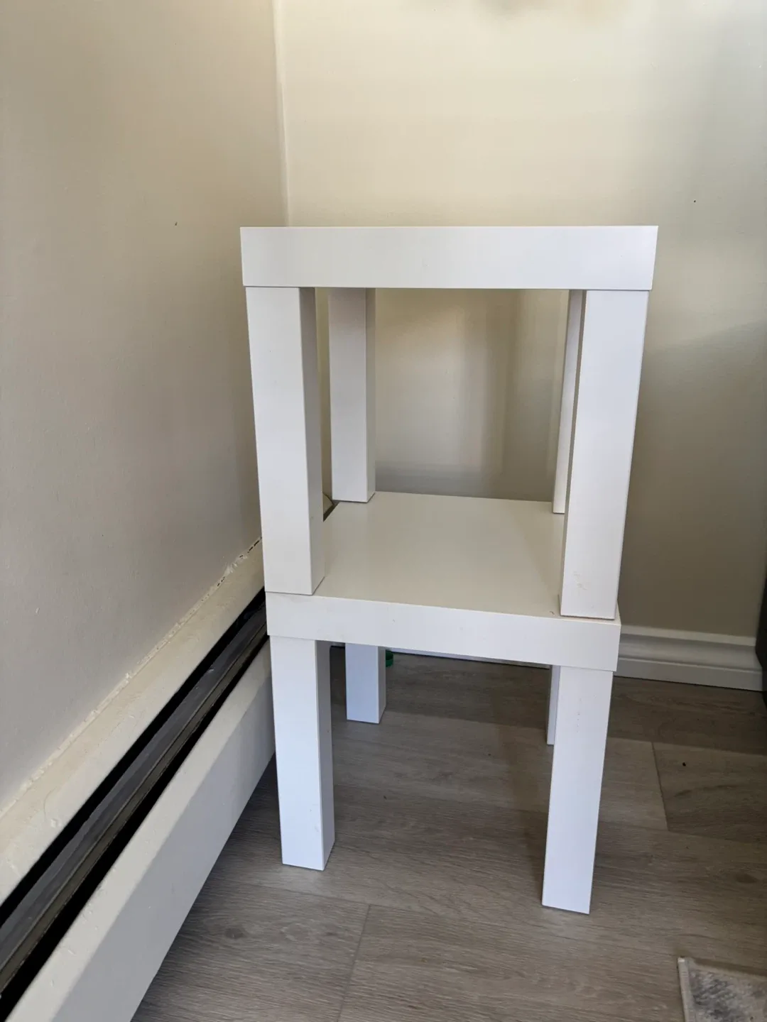 Set of 2 IKEA White Side Tables – Used, Fairly Good Condition image indicator(4)