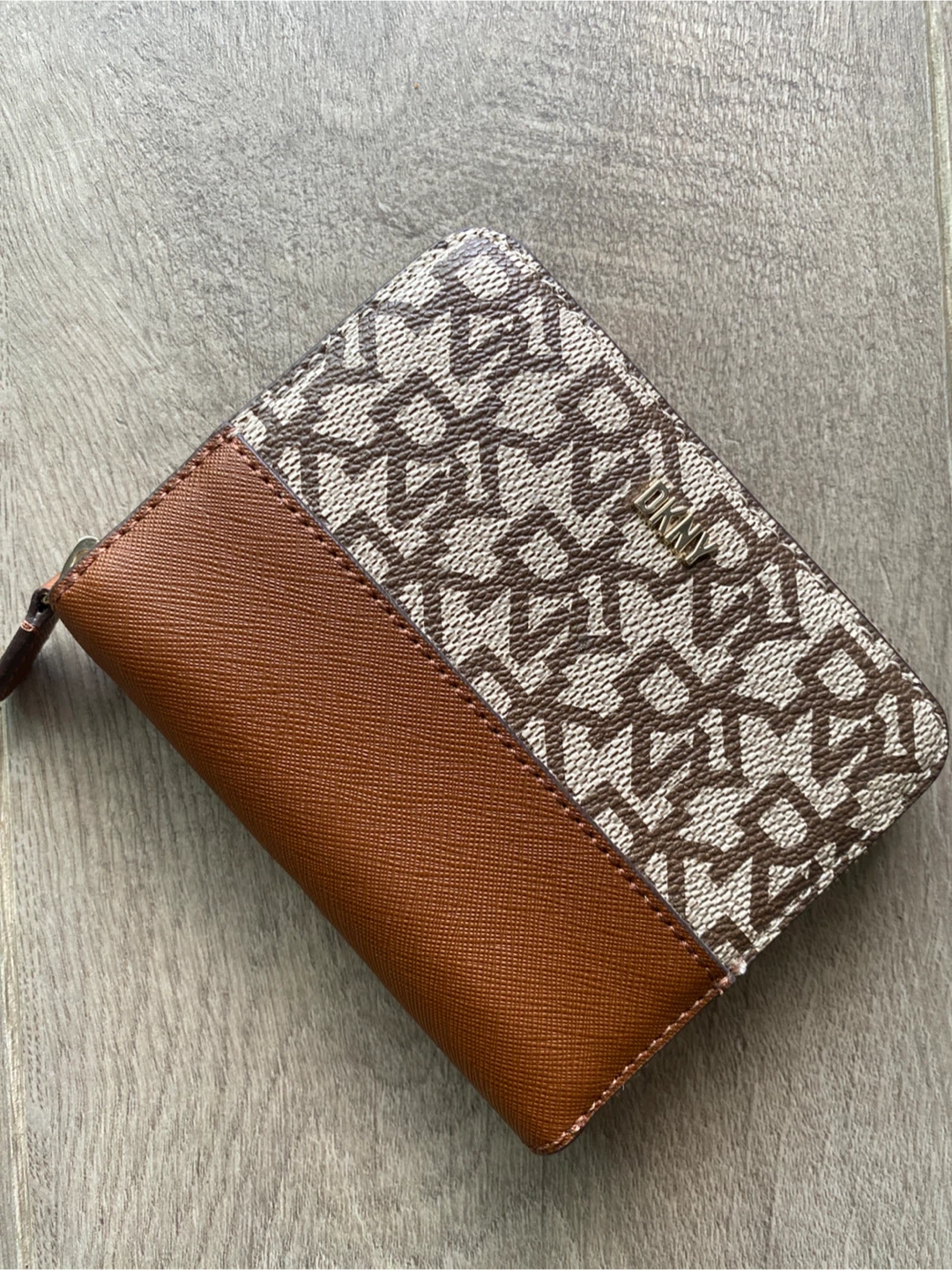 DKNY zip around folded wallet