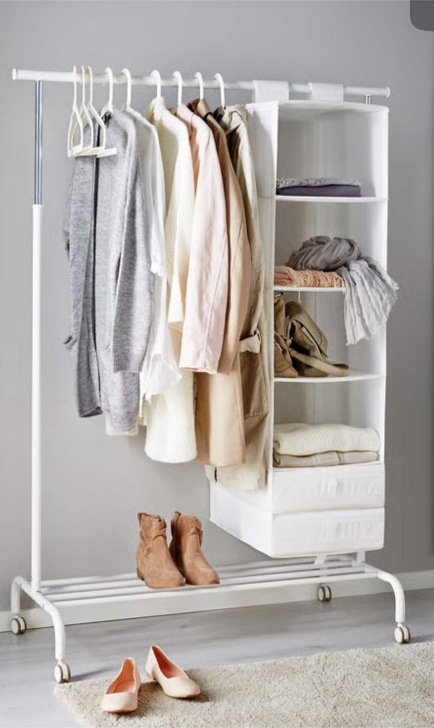 IKEA Clothes Rack with Shelves