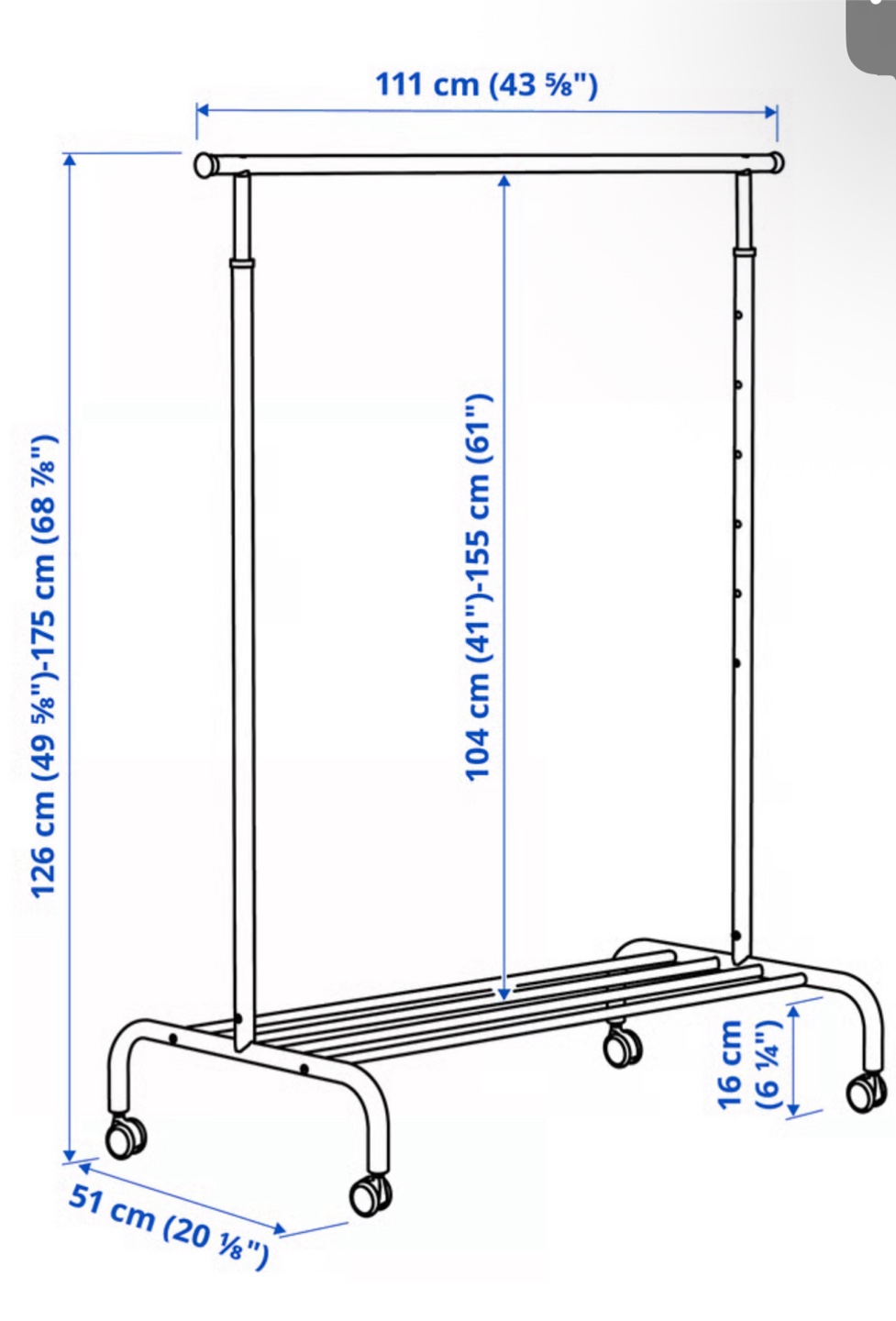 IKEA Clothes Rack with Shelves - photo 2