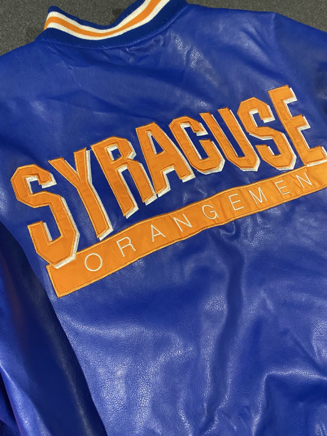 Vintage Syracuse Orangemen Varsity Bomber Jacket Size - Medium - photo 2