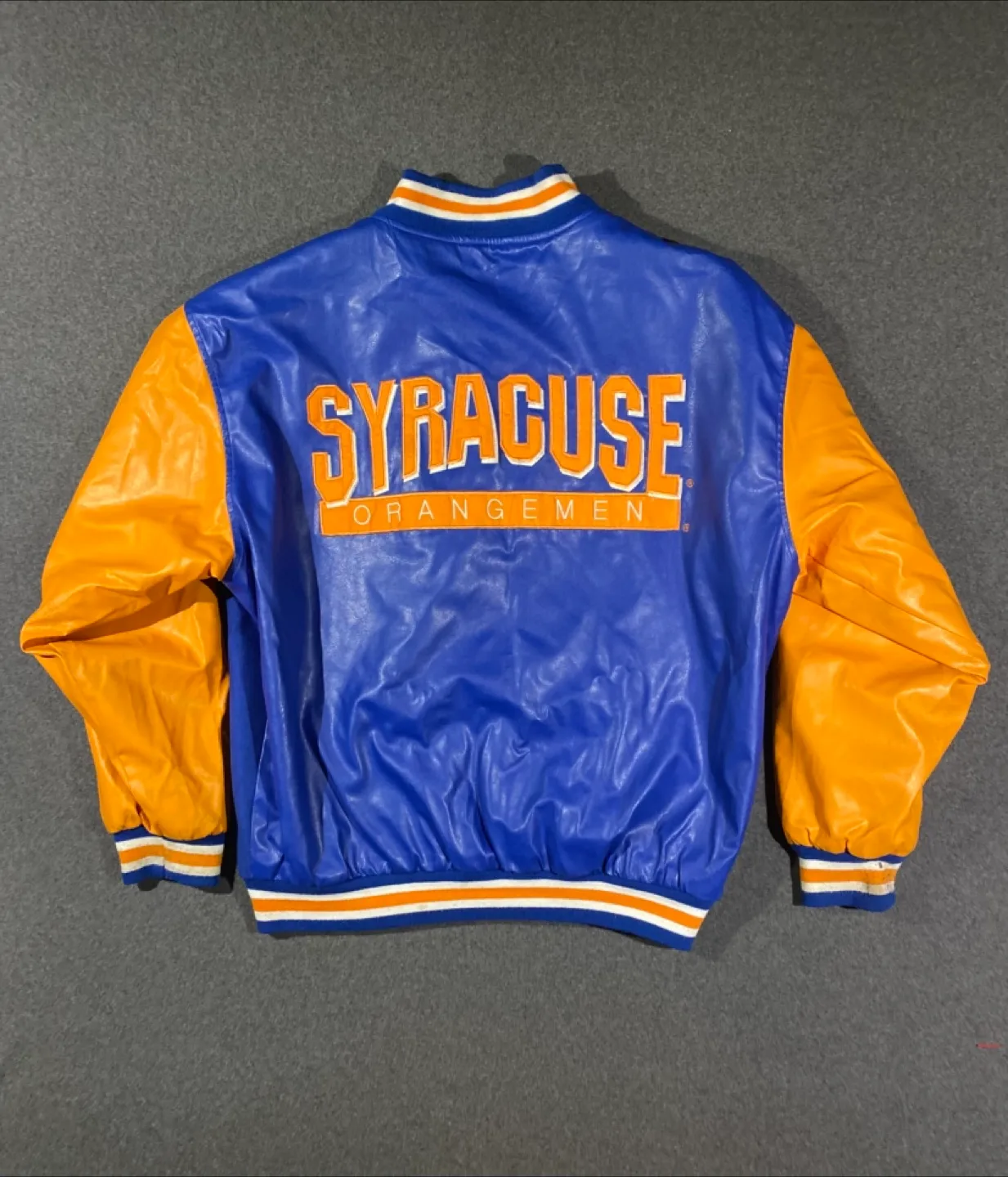 Vintage Syracuse Orangemen Varsity Bomber Jacket Size - Medium thumbnail