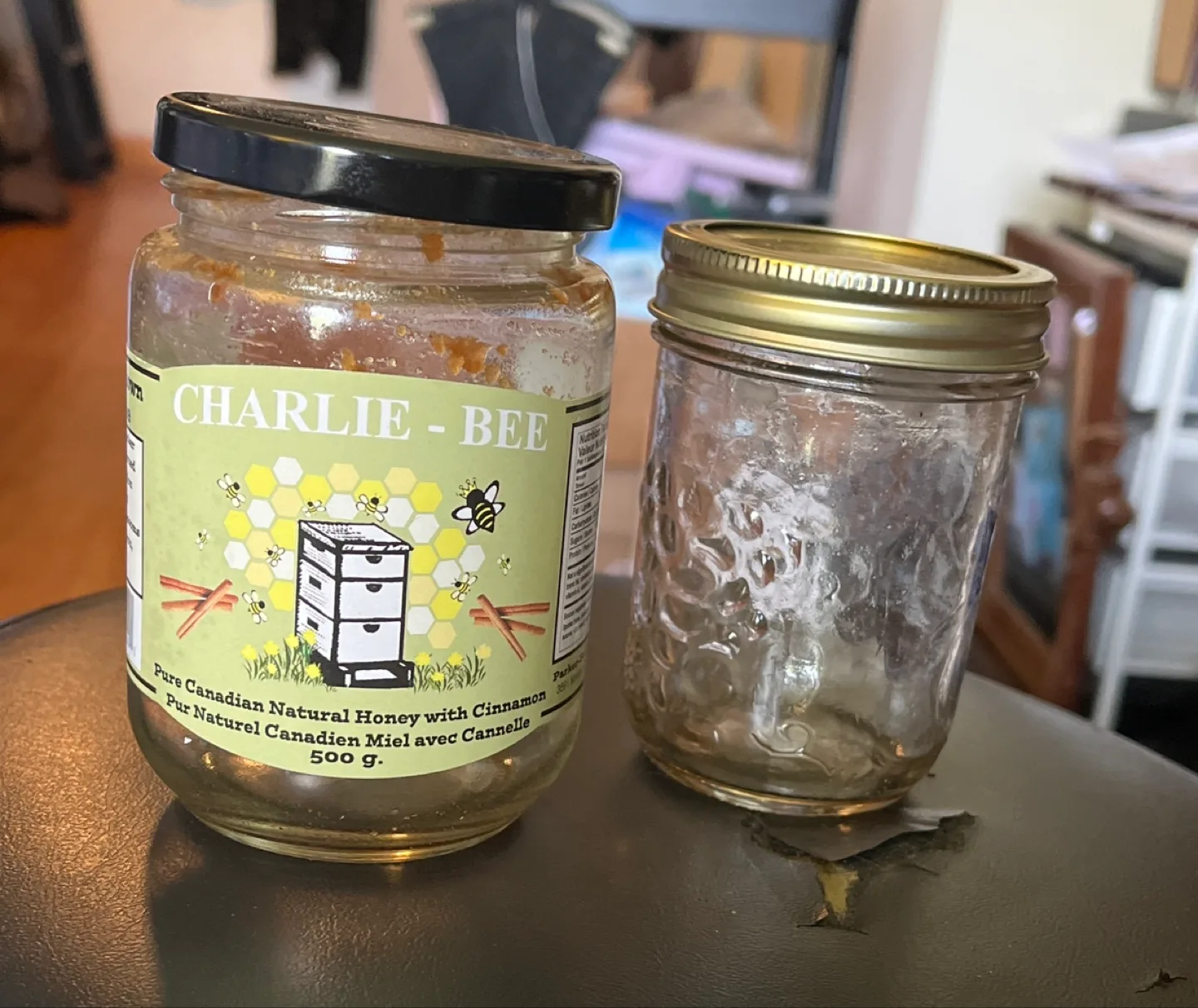 Empty honey jars. thumbnail
