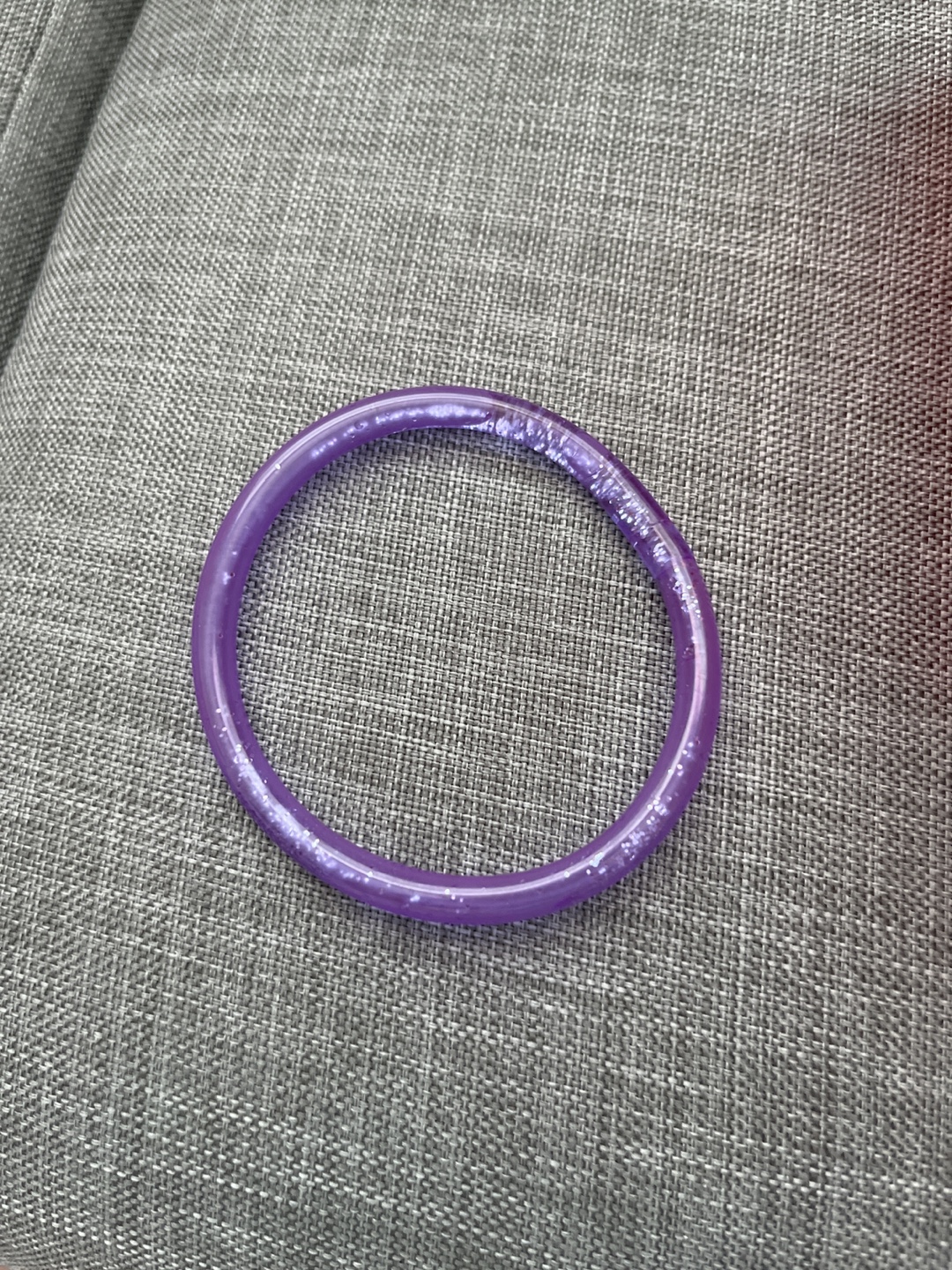 Purple Glitter Bangle Bracelet