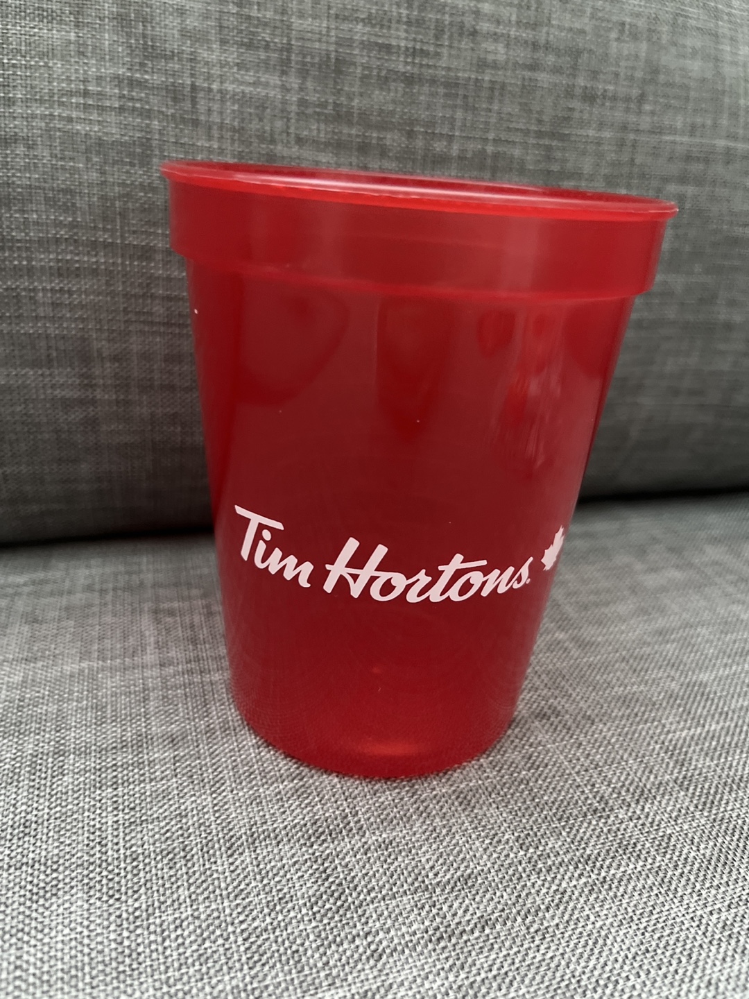 Tim Hortons Red Plastic Cup