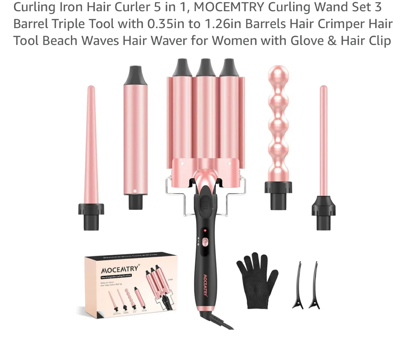 MOCEMTRY 5-in-1 Curling Iron Set thumbnail