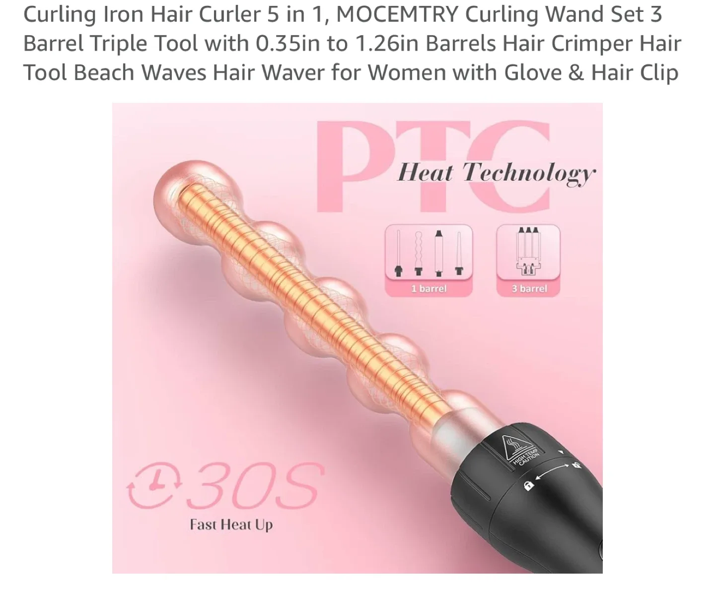 MOCEMTRY 5-in-1 Curling Iron Set image indicator(3)