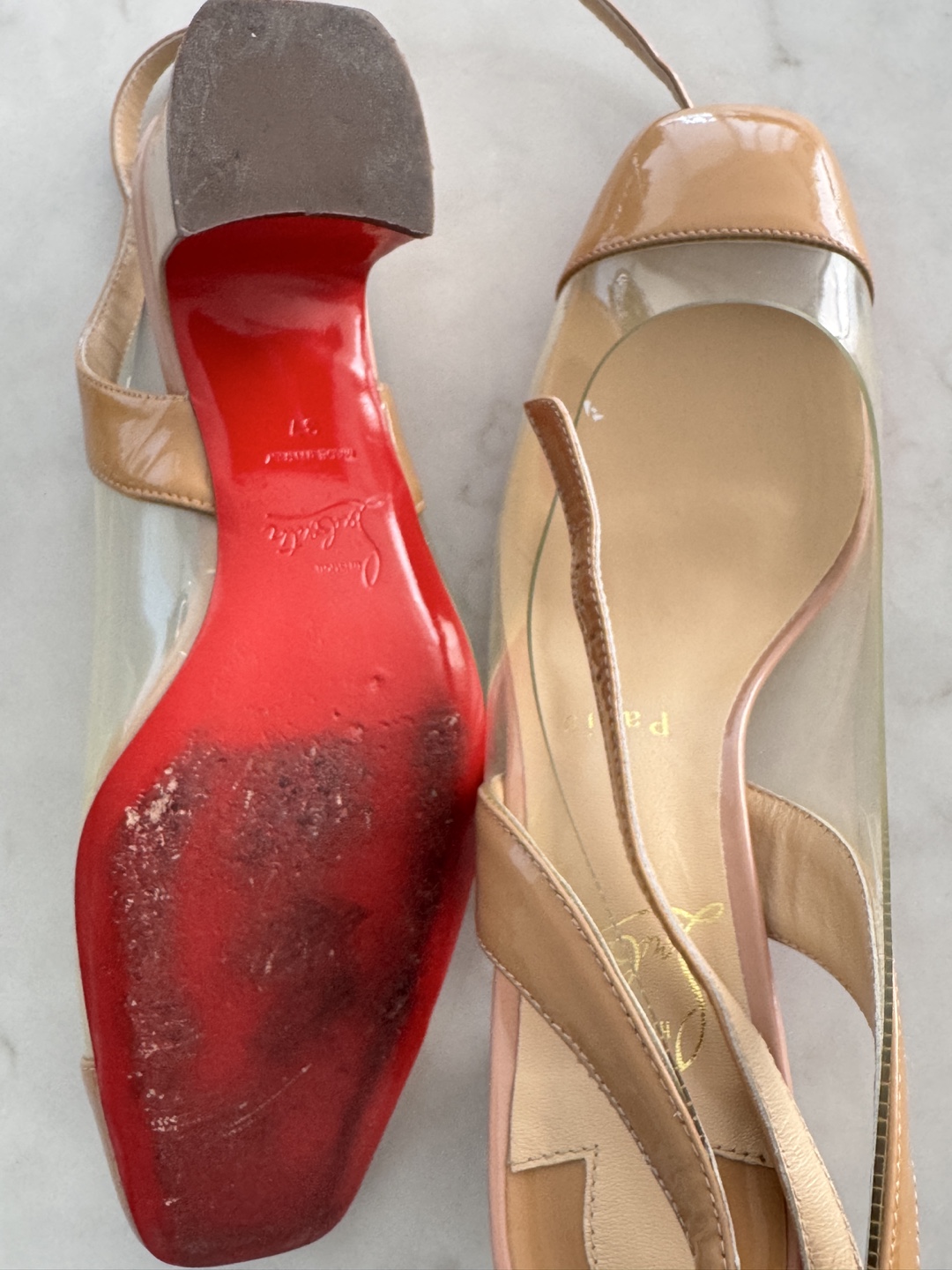 Christian Louboutin Nude Heels - Size 37 - photo 2