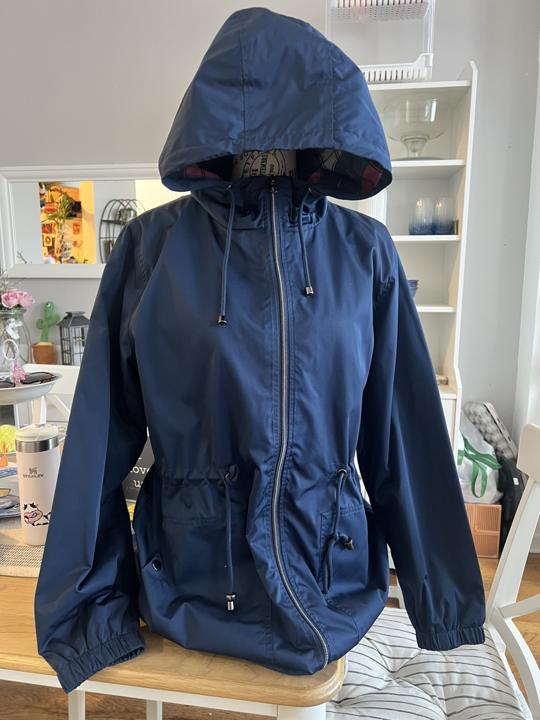 Navy Blue Rain Jacket