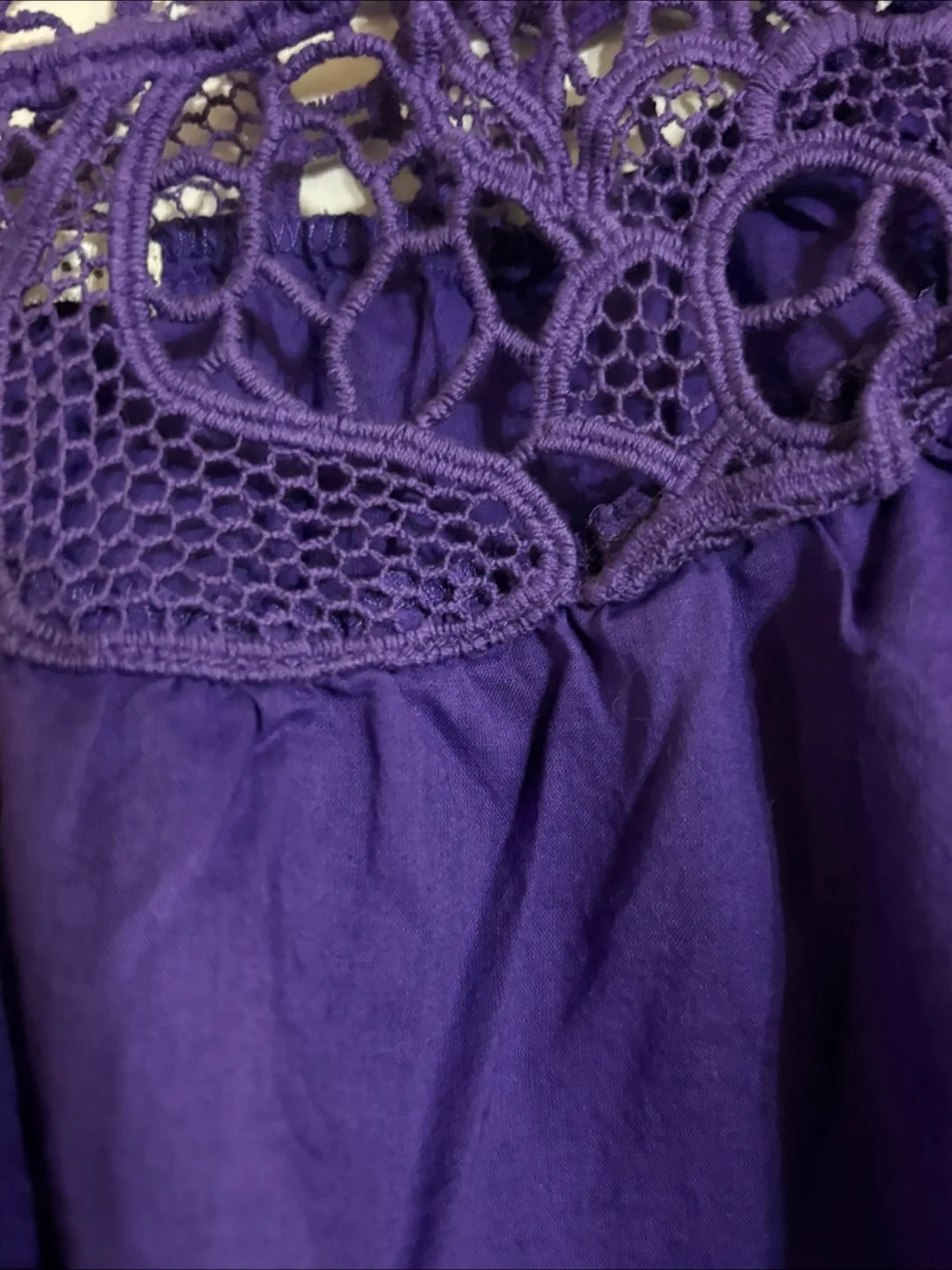 Charlotte Russe Purple Crochet Top - Size M image indicator(3)
