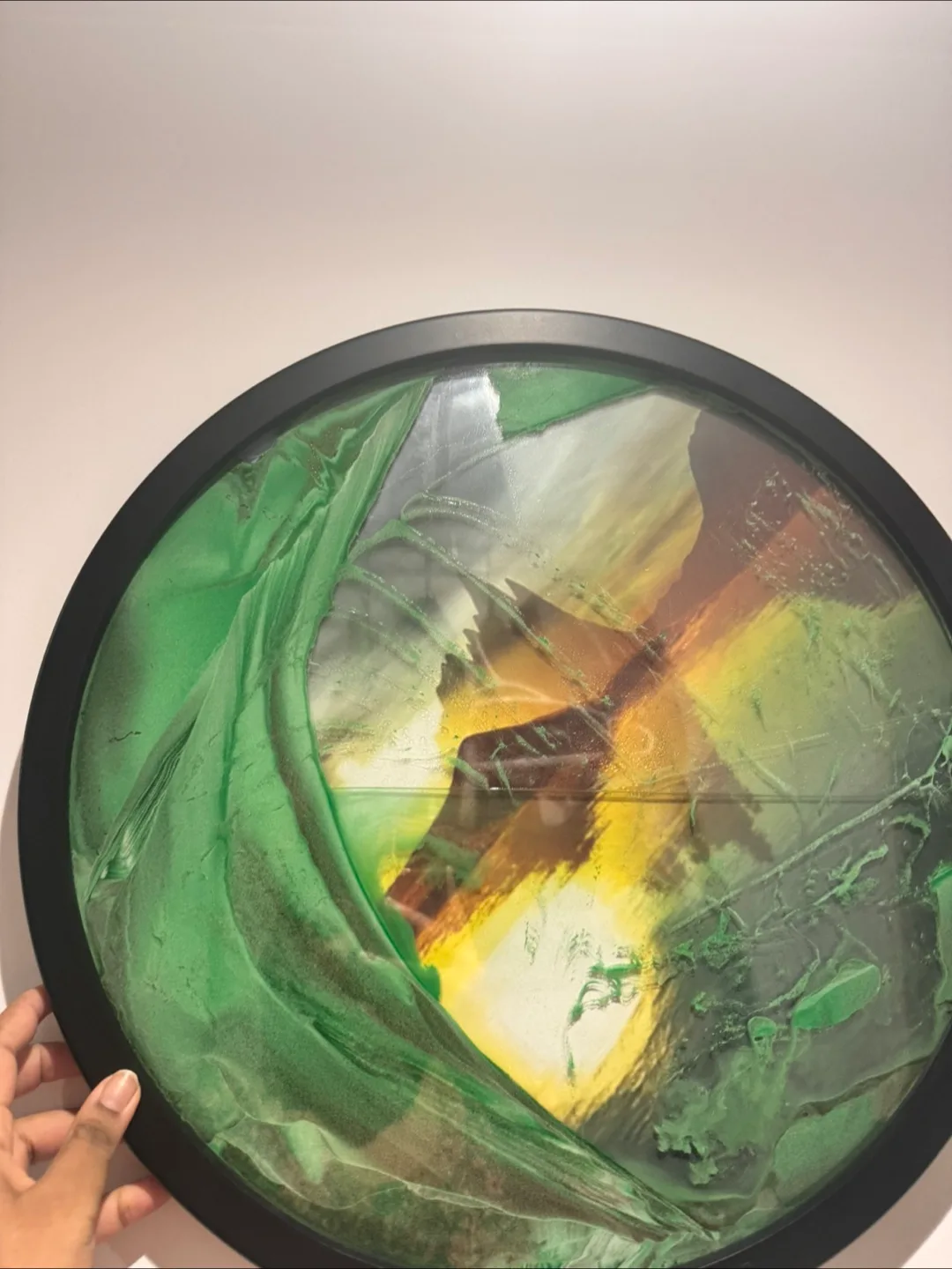 Abstract Sand Art Round Wall Decor thumbnail