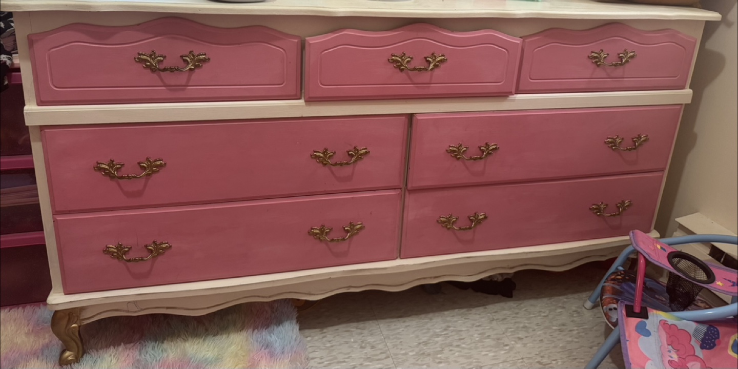 Pink & Cream Dresser