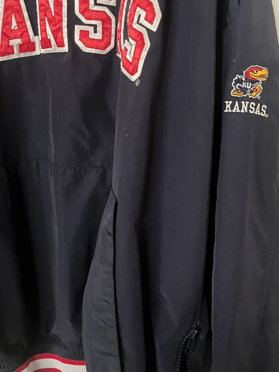 Vintage Kansas Jayhawks Pullover Jacket Men’s Size XL image indicator(3)