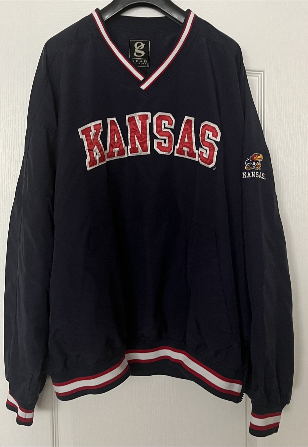 Vintage Kansas Jayhawks Pullover Jacket Men’s Size XL