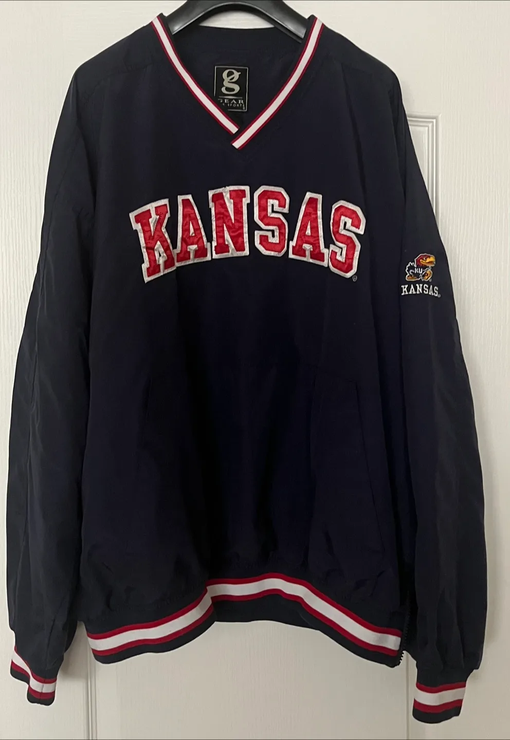 Vintage Kansas Jayhawks Pullover Jacket Men’s Size XL thumbnail
