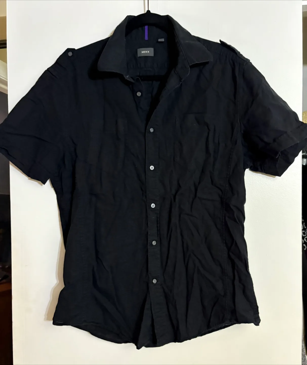 Mexx Men’s Black Short Sleeve Button-Up Shirt thumbnail