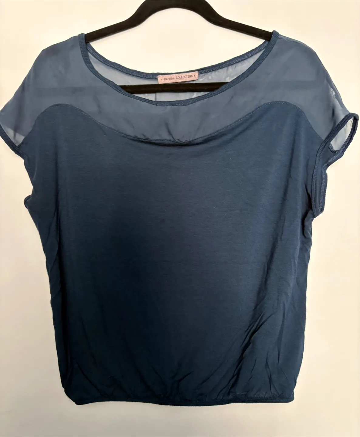 Bershka Collection Navy Blue Top - Size M thumbnail