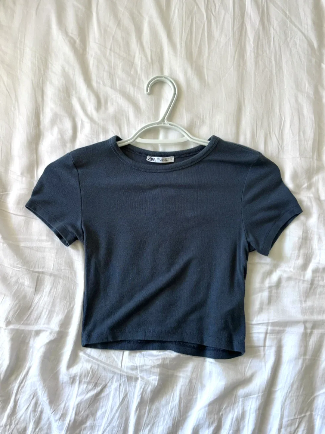 Zara Navy Crop Top thumbnail