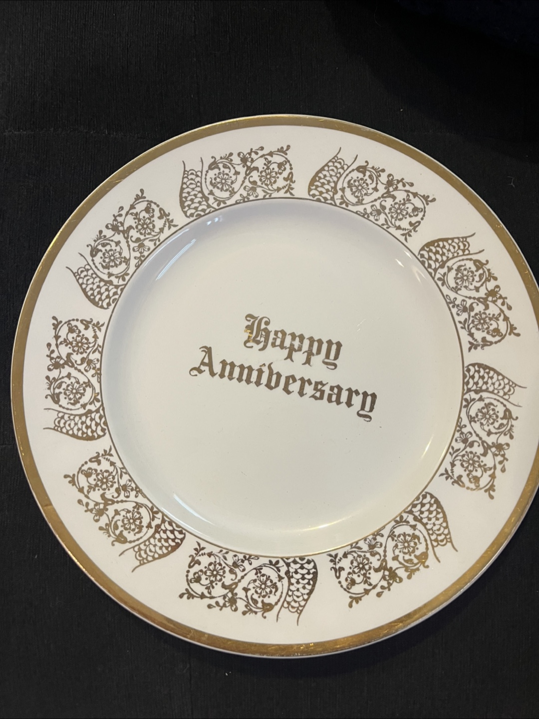 Vintage Alfred Meakin GLO-WHITE Anniversary Plate