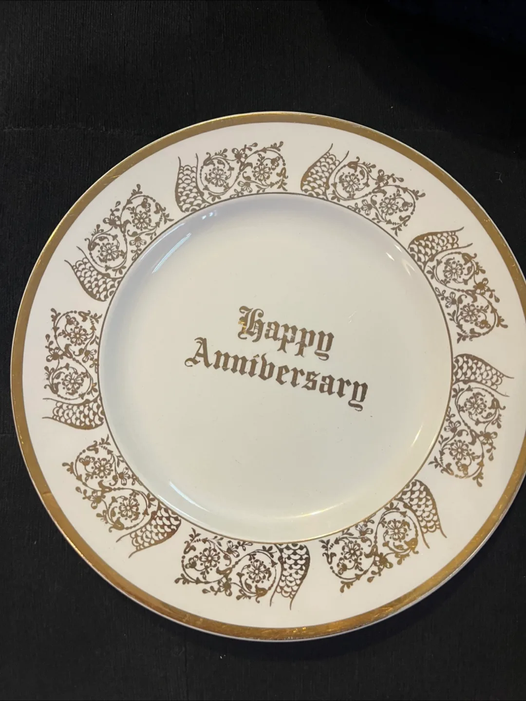 Vintage Alfred Meakin GLO-WHITE Anniversary Plate thumbnail
