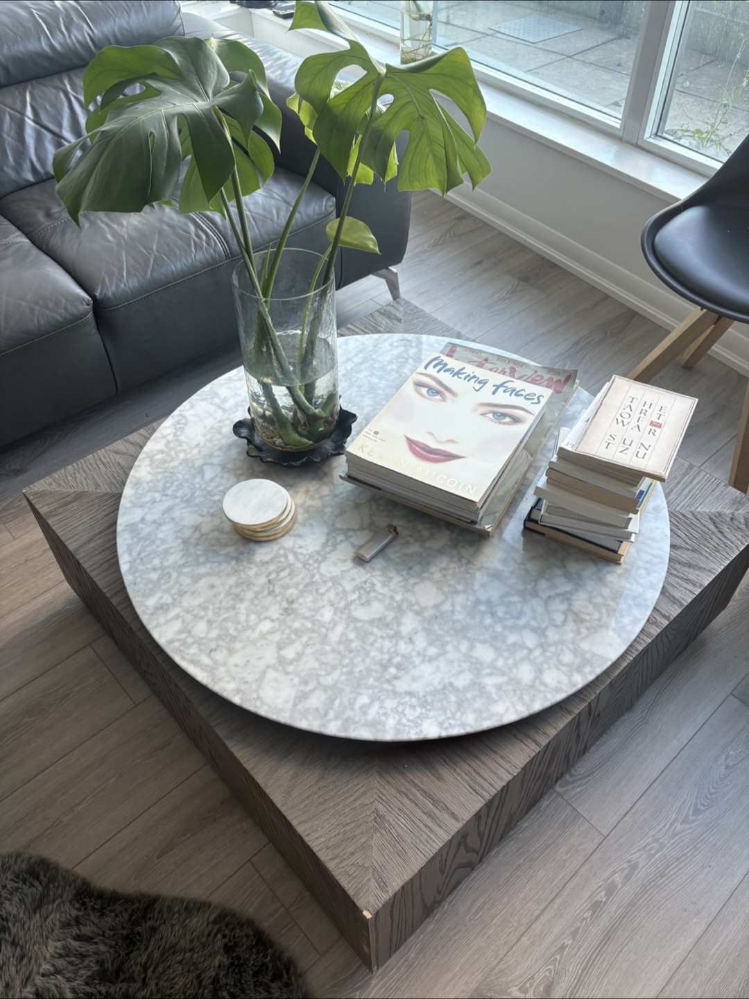Round Marble Top Coffee Table - photo 2