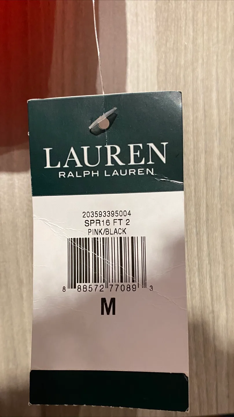 LAUREN Ralph Lauren Pink/Black Top - Size M image indicator(2)