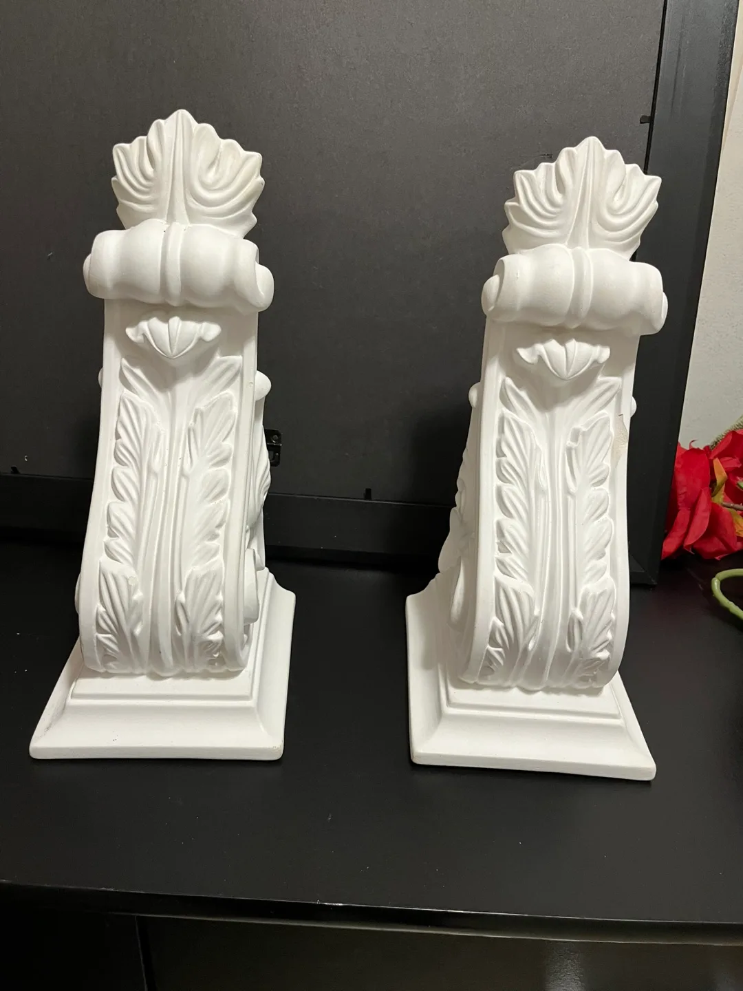 Decorative White Wall Scones, Shelf Brackets - Set of 2 image indicator(3)