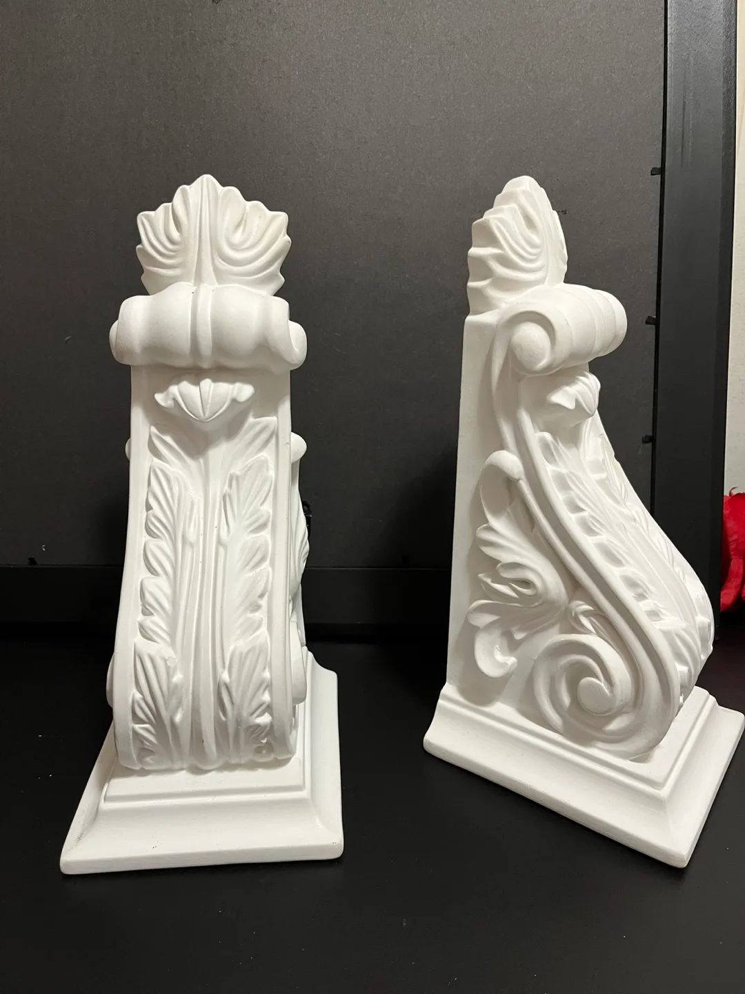 Decorative White Wall Scones, Shelf Brackets - Set of 2 image indicator(2)