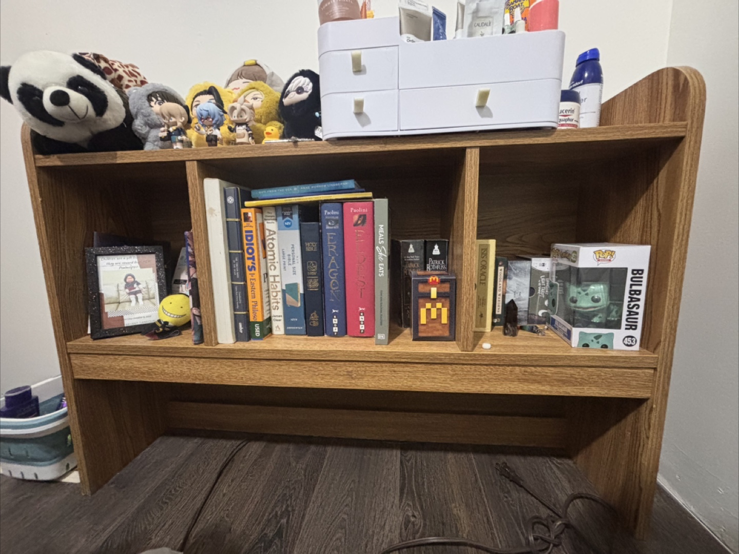 Bookshelf with lights