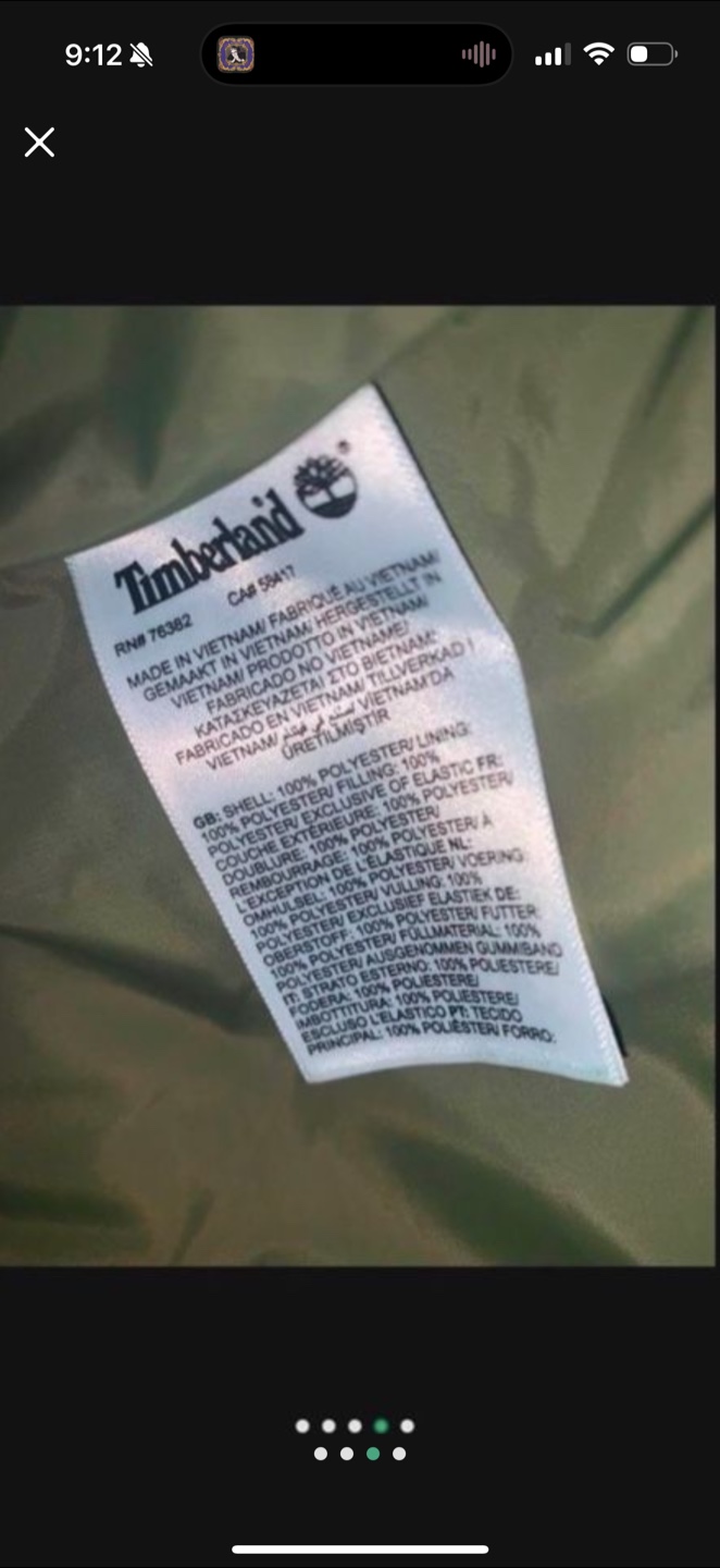 WOMENS Timberland XL/TG Olive Green Puffer Jacket - photo 3